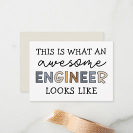 Tarjeta Pequeña Ingeniero ingeniero gracioso | Ingeniería
