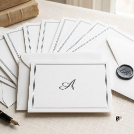 Tarjeta Pequeña Inicial de Monograma Personalizado Minimalista Ele