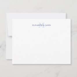 Tarjeta Pequeña Inicial de Monograma Personalizado para Pareja en