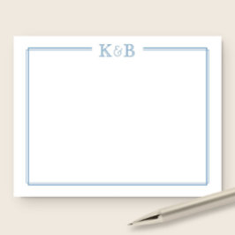 Tarjeta Pequeña Iniciales de la Pareja Papeleo de Monograma para R