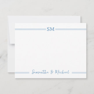 Tarjeta Pequeña Iniciales de monograma de boda Nombre de pareja Lí