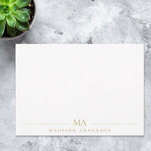 Tarjeta Pequeña Iniciales de monograma minimalista profesional mod