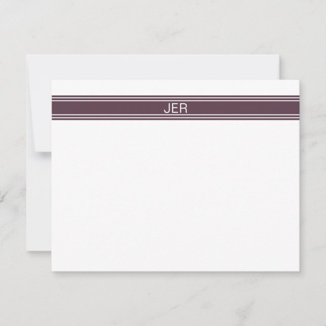 Tarjeta Pequeña Iniciales de nombres de monograma personalizados d (Anverso)