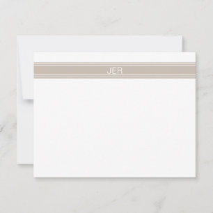 Tarjeta Pequeña Iniciales de nombres de monograma personalizados d