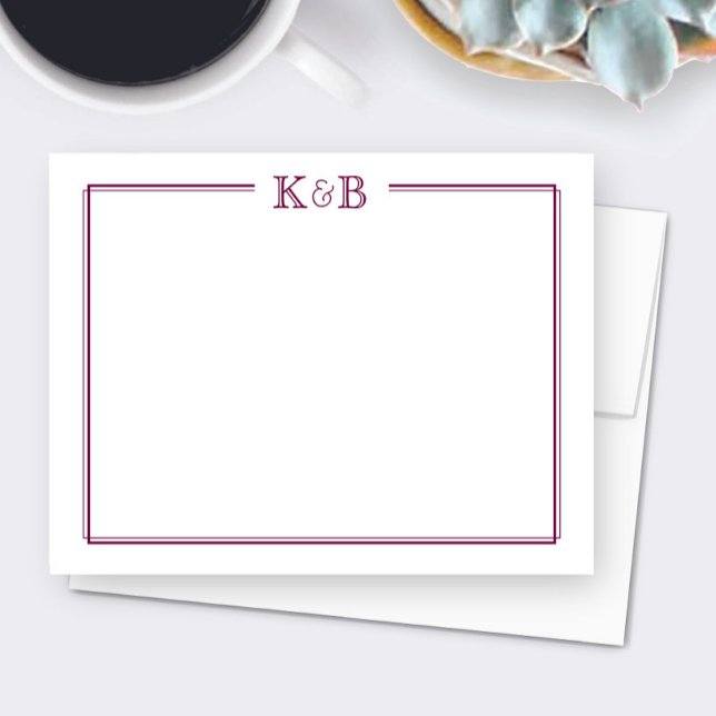 Tarjeta Pequeña Iniciales de Pareja Monograma de Recién Casados Vi (Subido por el creador)