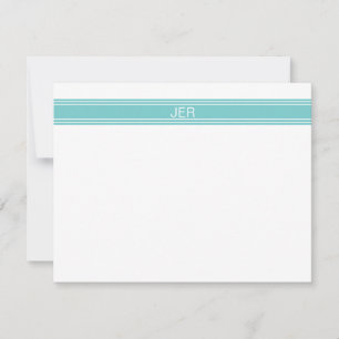 Tarjeta Pequeña Iniciales Monogramadas Modernas Simple Clásico Aqu