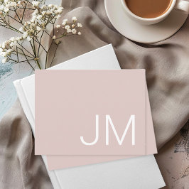 Tarjeta Pequeña Iniciales monogramadas sobredimensionadas Rubor Pi