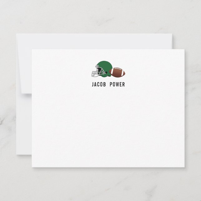 Tarjeta Pequeña Iniciativas de monograma personalizado del fútbol (Anverso)