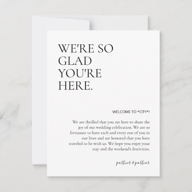 Tarjeta Pequeña Inserción de la bolsa de bienvenida (Anverso)