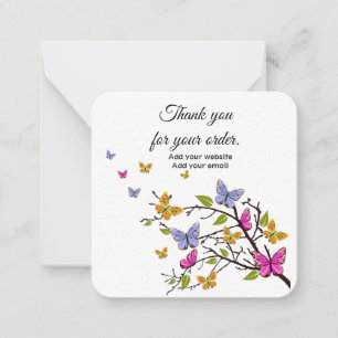 Tarjeta Pequeña Inserciones personalizadas Notecards de mariposa p