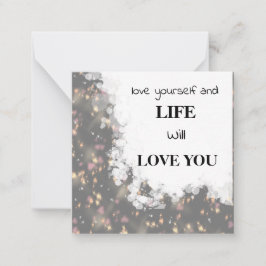 Tarjeta Pequeña *~ Inspire AP62 Kindness Love SELF Note Card