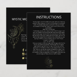 Tarjeta Pequeña Instrucciones para la limpieza de saltos místicos 