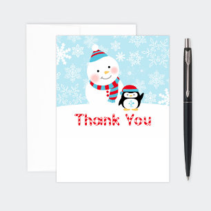Tarjeta Pequeña Invierno ONEderland Primer Cumpleaños Muñeco de Ni