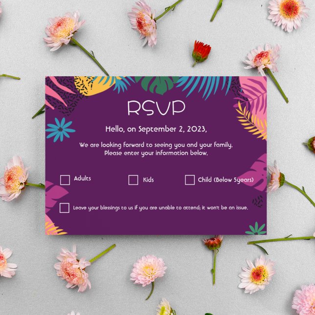 Tarjeta Pequeña Invitado de RSVP (Subido por el creador)