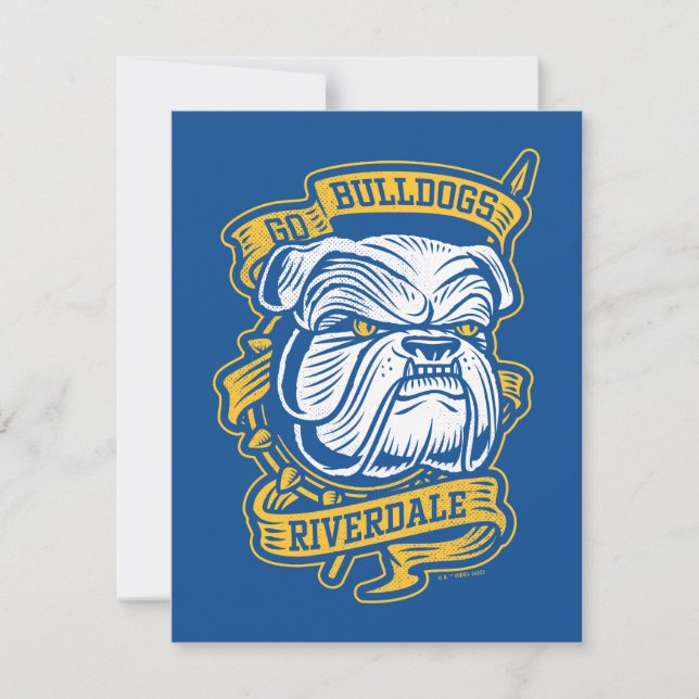 Tarjeta Pequeña Ir Bulldoges - Banner de la mascota Riverdale (Anverso)