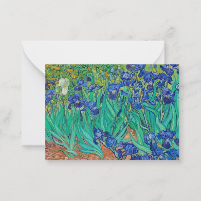 Tarjeta Pequeña Irises, 1889 por Vincent van Gogh (Reverso)