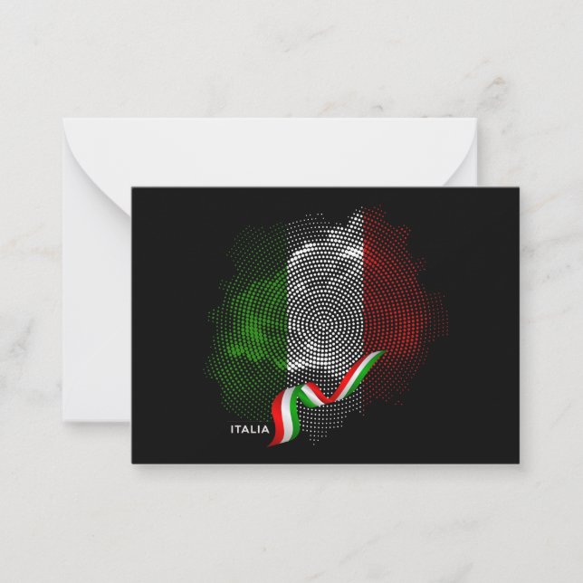 Tarjeta Pequeña Italian flag (Anverso)