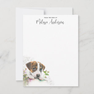 Tarjeta Pequeña Jack Russell Terrier Cute Puppy Dog Personalizado