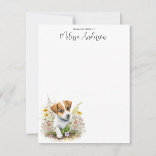 Tarjeta Pequeña Jack Russell Terrier Dog Personalizado Cute Puppy