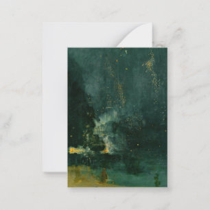 Tarjeta Pequeña James Whistler - Nocturne en negro y oro