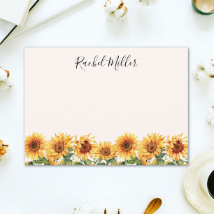 Tarjeta Pequeña Jardín de girasoles elegante