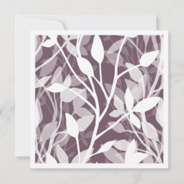 Tarjeta Pequeña Jardín Silvestre follaje botánico blanco plum Mist