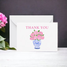 Jarrón de Chinoiserie de Hortensia Rosa Elegante A