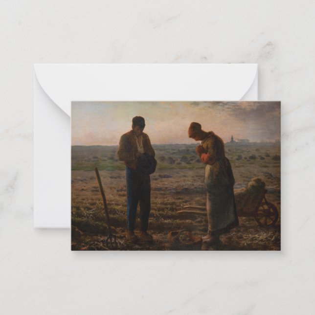 Tarjeta Pequeña Jean-Francois Millet - The Angelus (Anverso)