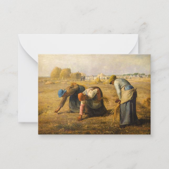 Tarjeta Pequeña Jean-Francois Millet - The Gleaners (Anverso)