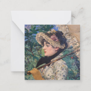 Tarjeta Pequeña Jeanne (La primavera) por Édouard Manet