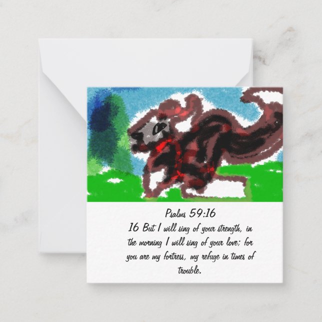 Tarjeta Pequeña Jesús da amor y fuerza, (Anverso)
