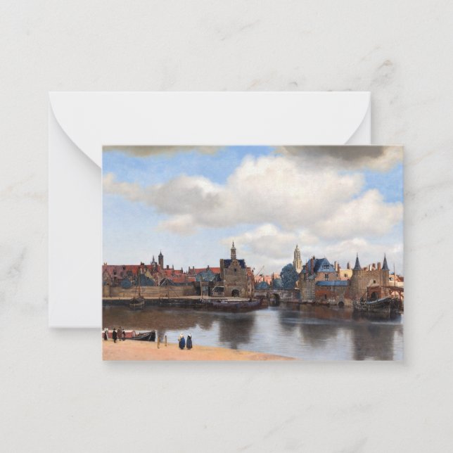 Tarjeta Pequeña Johannes Vermeer - Vista de Delft (Anverso)