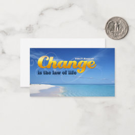 Tarjeta Pequeña John F. Kennedy Cita Inspiradora "Cambio"