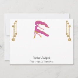 Tarjeta Pequeña Joyas de Perla y Oro con Rótulo Virgo Zodiac