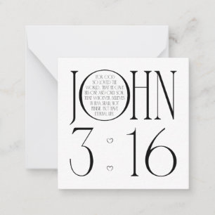 Tarjeta Pequeña Juan 3:16 Versículo Bíblico