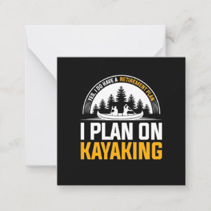 Tarjeta Pequeña Jubilación Que Planeo En Kayak