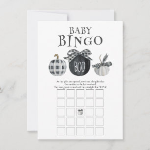 Tarjeta Pequeña Juego de Bingo Baby Shower de Halloween