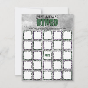 Tarjeta Pequeña Juego de bingo Frankenstein Baby Shower