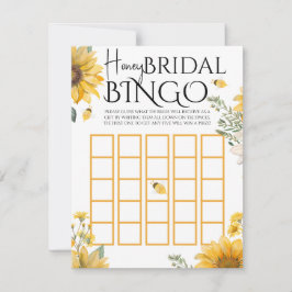Tarjeta Pequeña Juego de Bingo para Despedida de Soltera con Miel 