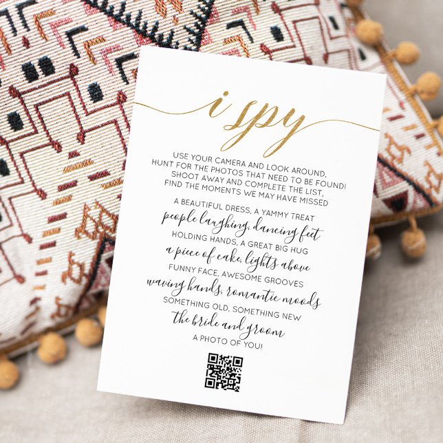 Tarjeta Pequeña Juego de caza de fotos boda Juego de espionaje Tar (Subido por el creador)