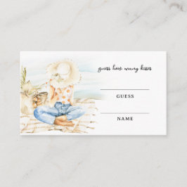 Tarjeta Pequeña Juego de la ducha de novia: ¿Cuántos besos?