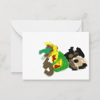 Tarjeta Pequeña Juego de otoño de Hedgehog lindo