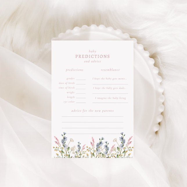 Tarjeta Pequeña Juego de predicciones para bebé Baby in Bloom Wild (Subido por el creador)