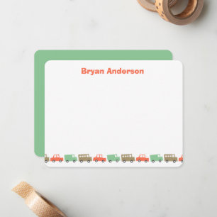 Tarjeta Pequeña Juguetes Divertidos Lindos Retro Transporte Para N