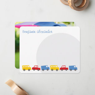 Tarjeta Pequeña Juguetes para Niño Transporta Feliz Cumpleaños par