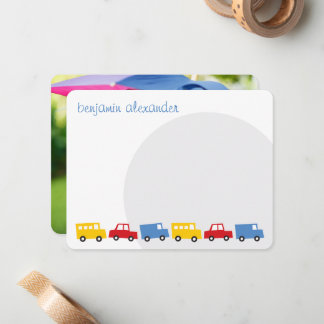 Tarjeta Pequeña Juguetes para Niño Transporta Feliz Cumpleaños par