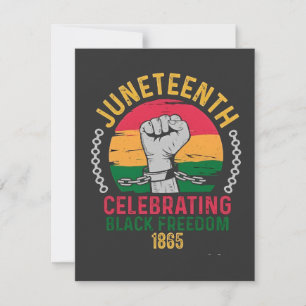 Tarjeta Pequeña Juneteenth Celebrando la Libertad Negra 1865