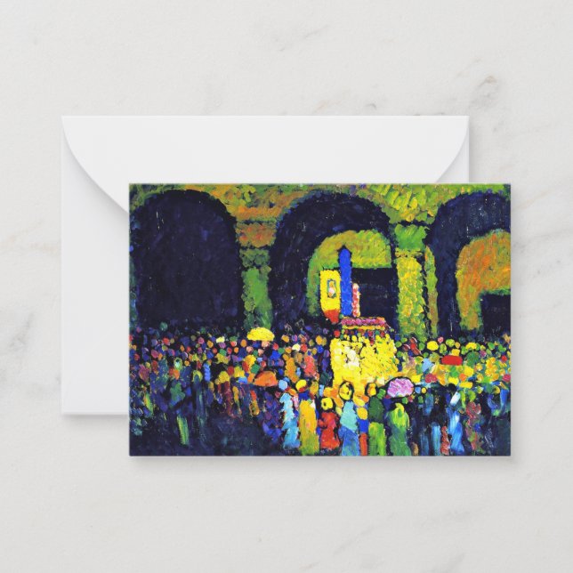 Tarjeta Pequeña Kandinsky - Ludwigkirche en Murnau (Anverso)