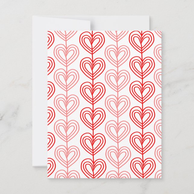 Tarjeta Pequeña Kandinsky Staggered Valentine (Anverso)