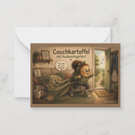 Tarjeta Pequeña Kartöffelchen im Wohnzimmer – Grußkarte
